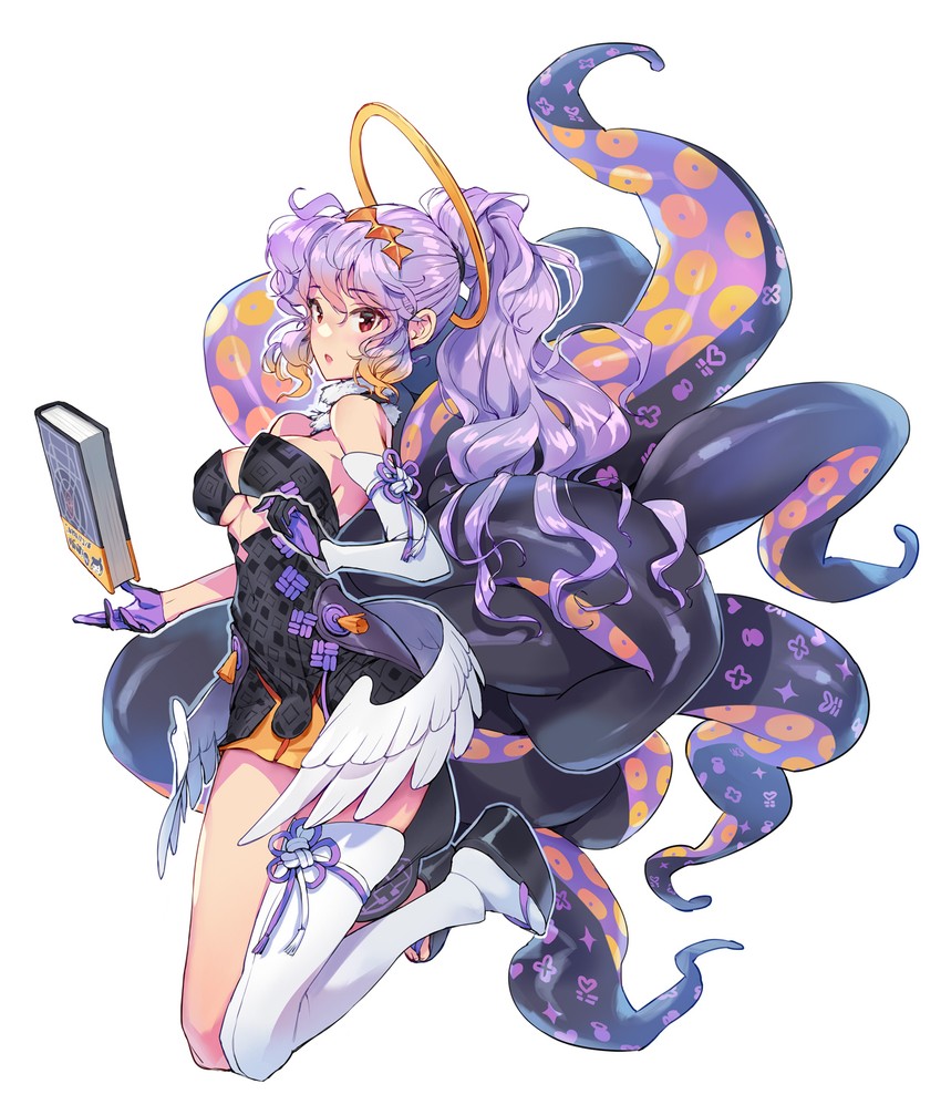 ninomae ina'nis, watatsuki no yorihime, and ao-chan (touhou and 2 more) drawn by matsuda_(matsukichi)