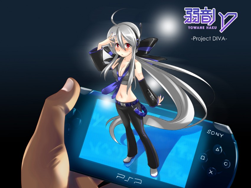yowane haku (vocaloid and 1 more) drawn by caffein