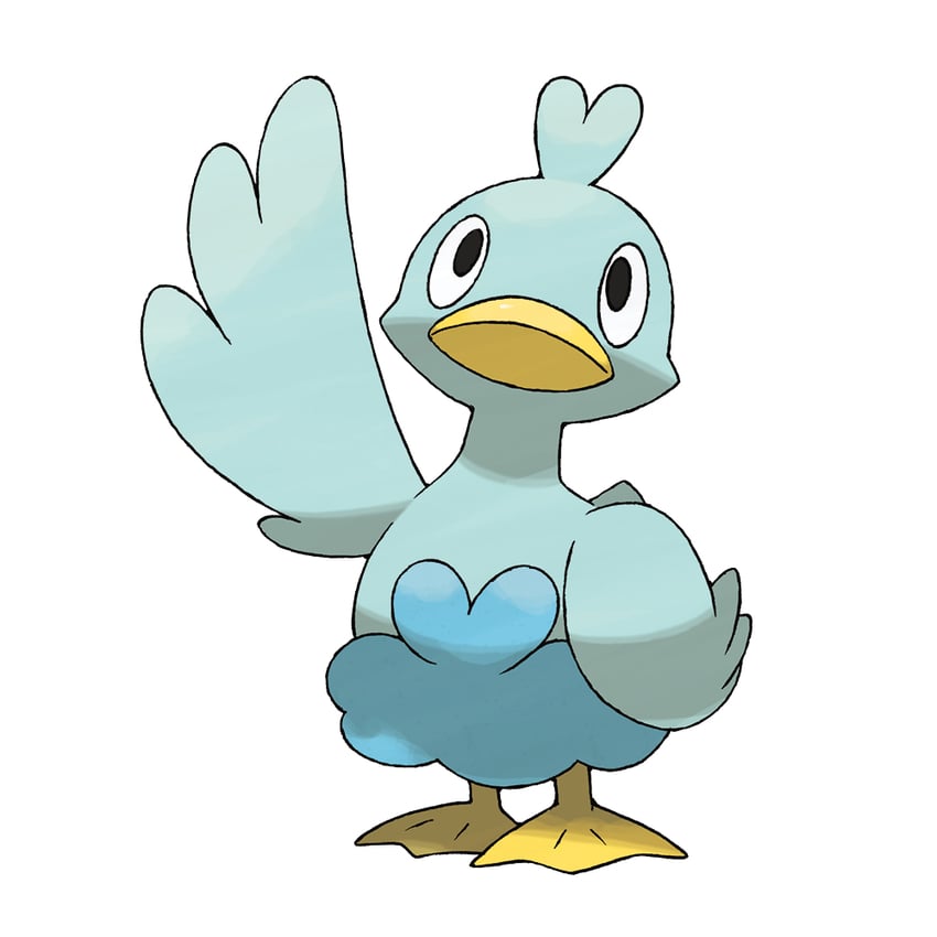 ducklett (pokemon and 1 more) drawn by sugimori_ken