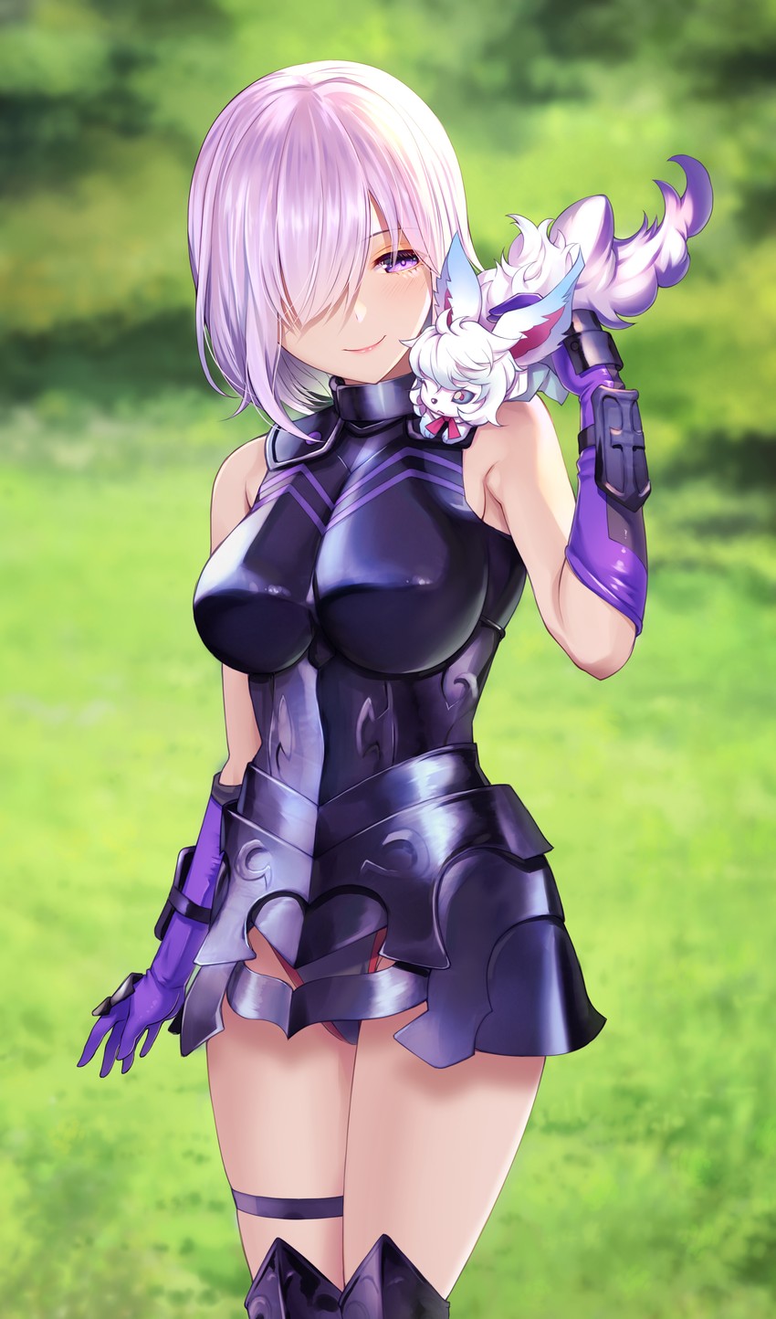 mash kyrielight and fou (fate and 1 more) drawn by emanon123