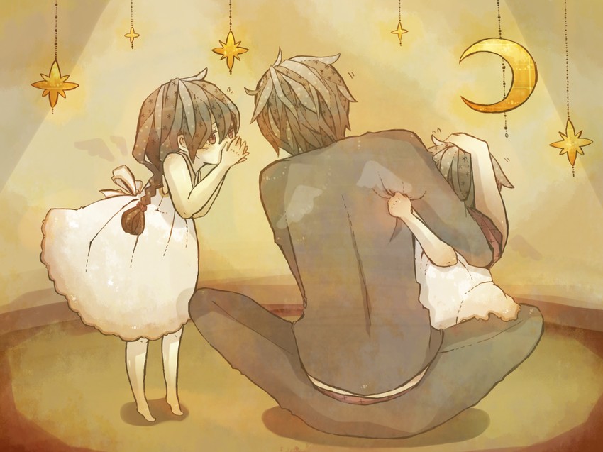 orihara izaya, orihara mairu, and orihara kururi (durarara!!) drawn by mizutame_tori