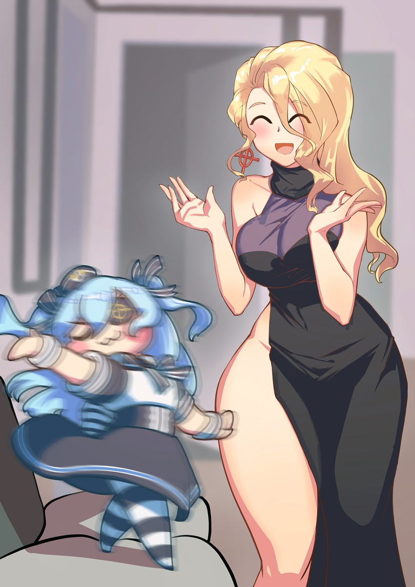 lrl and amy razor (last origin) drawn by hoyo