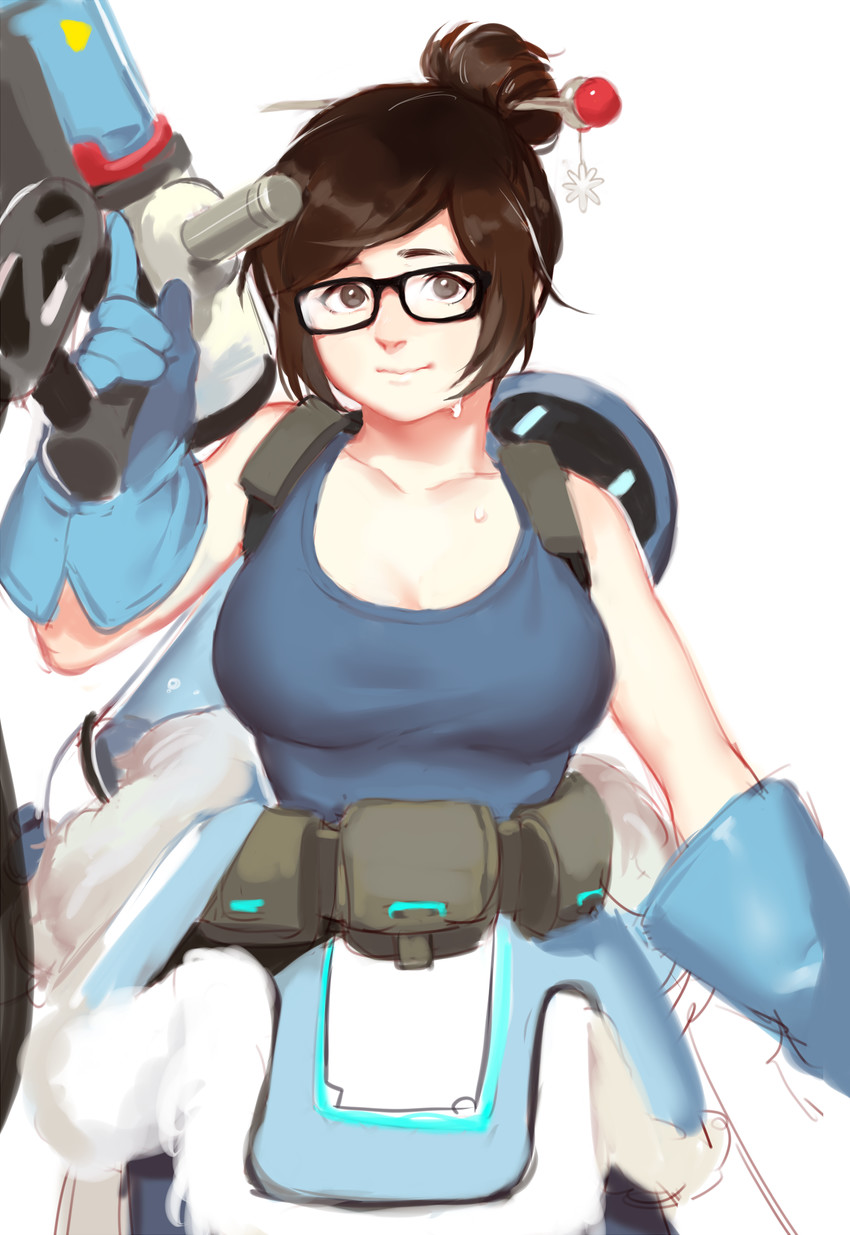 mei and snowball (overwatch and 1 more) drawn by bahao_diqiu