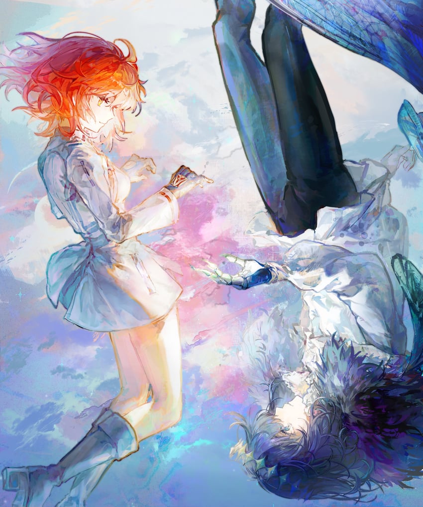 fujimaru ritsuka and oberon (fate and 1 more) drawn by eduoheshui