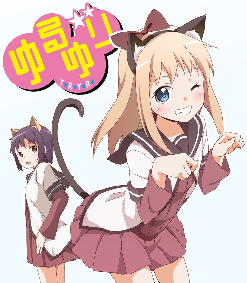 toshinou kyouko and funami yui (yuruyuri) drawn by shiina_yuuki