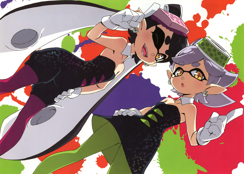 callie and marie (splatoon and 1 more) drawn by kanzaki_hiro