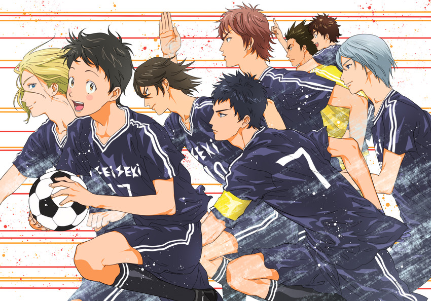 mizuki hisahito, tsukamoto tsukushi, kazama jin, kimishita atsushi, usui yuuta, and 3 more (days) drawn by kimidake