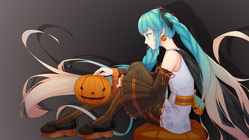 hatsune miku and trick or miku (vocaloid) drawn by zuiai_gongzhu_dianxia