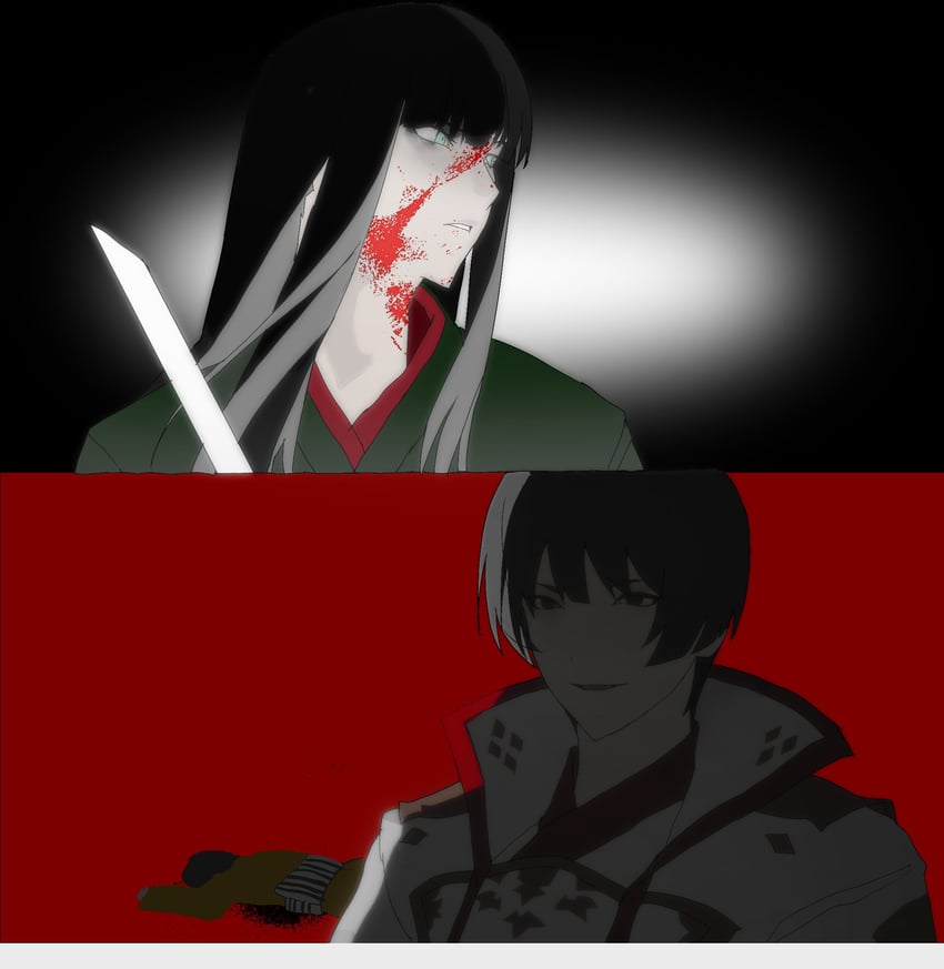 yotsuyu goe brutus and asahi sas brutus (final fantasy and 1 more) drawn by jidappeng