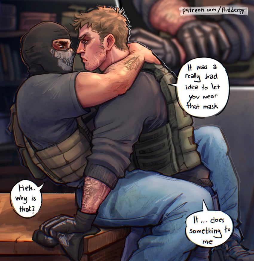 ghost and soap (call of duty and 1 more) drawn by shell_(fludderpy)