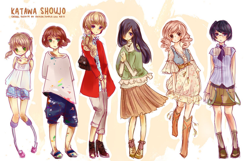 ikezawa hanako, satou lilly, tezuka rin, ibarazaki emi, hakamichi shizune, and 1 more (katawa shoujo) drawn by kaiami