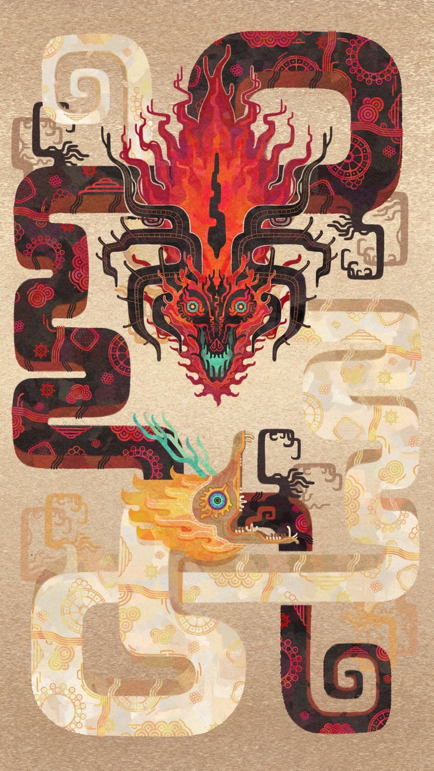 light dragon and demon dragon (the legend of zelda and 1 more) drawn by tyranosaure
