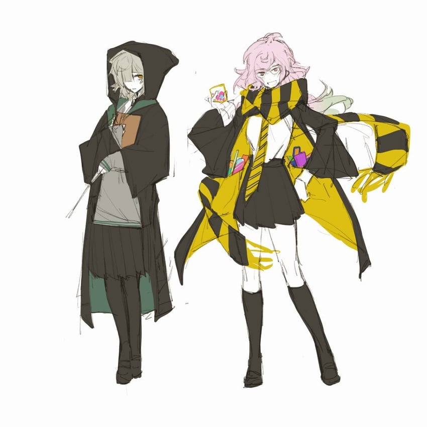 miwa mitsune and kazari jun (mahou shoujo madoka magica and 3 more) drawn by yumiao79