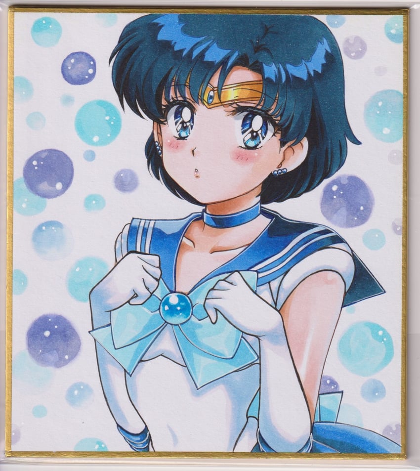 mizuno ami and sailor mercury (bishoujo senshi sailor moon) drawn by user_kztc4472