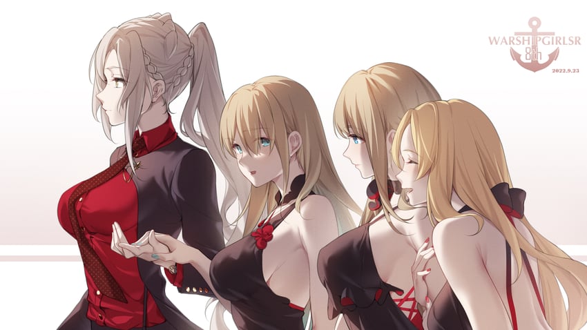 saratoga, lexington, and hancock (warship girls r) drawn by cartonbox_(zhixiang_zhi)
