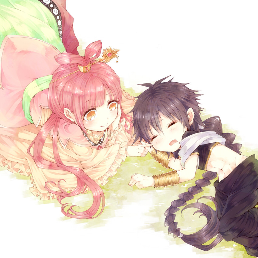judal and ren kougyoku (magi the labyrinth of magic) drawn by niwako