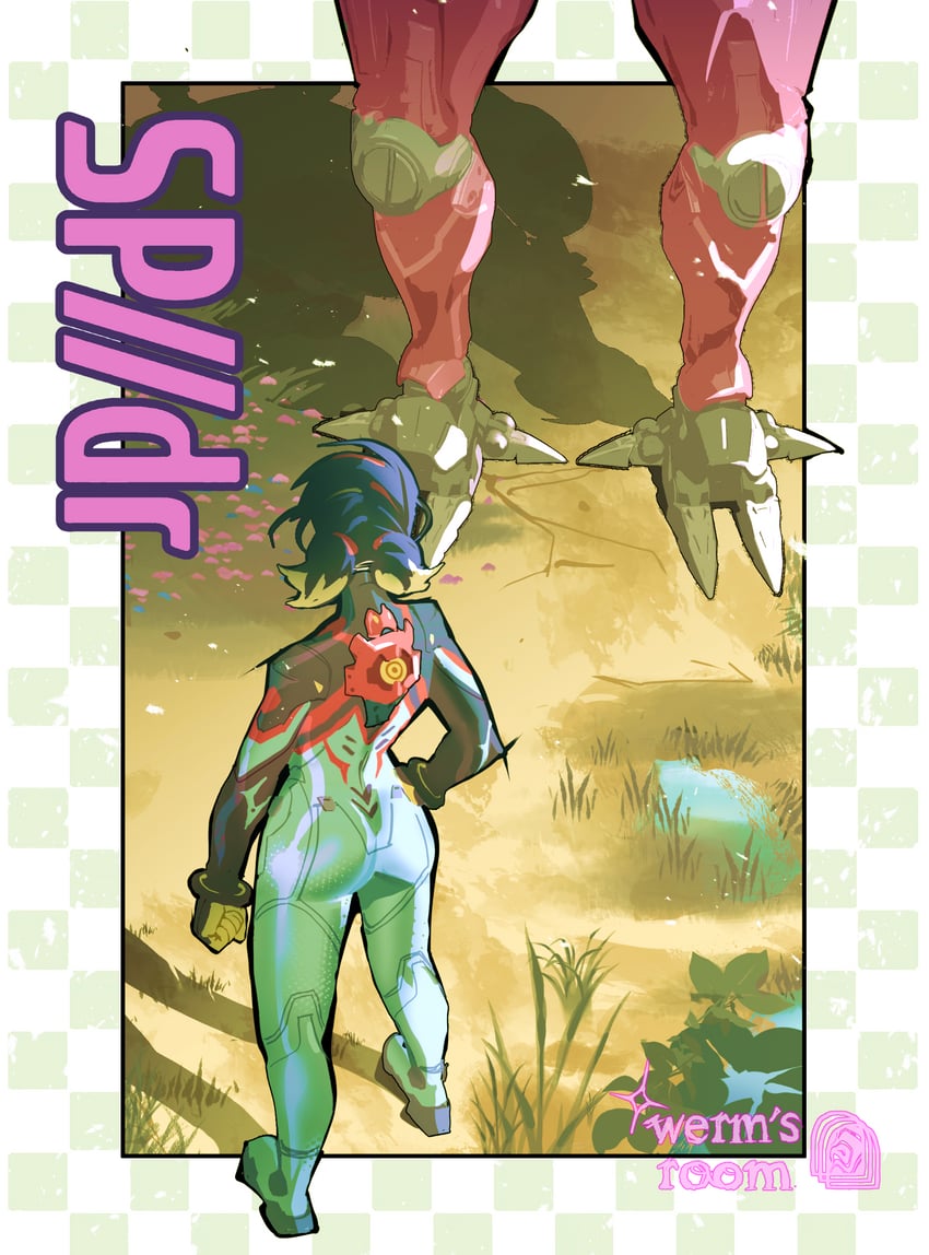 peni parker and sp//dr (marvel and 3 more) drawn by wermer