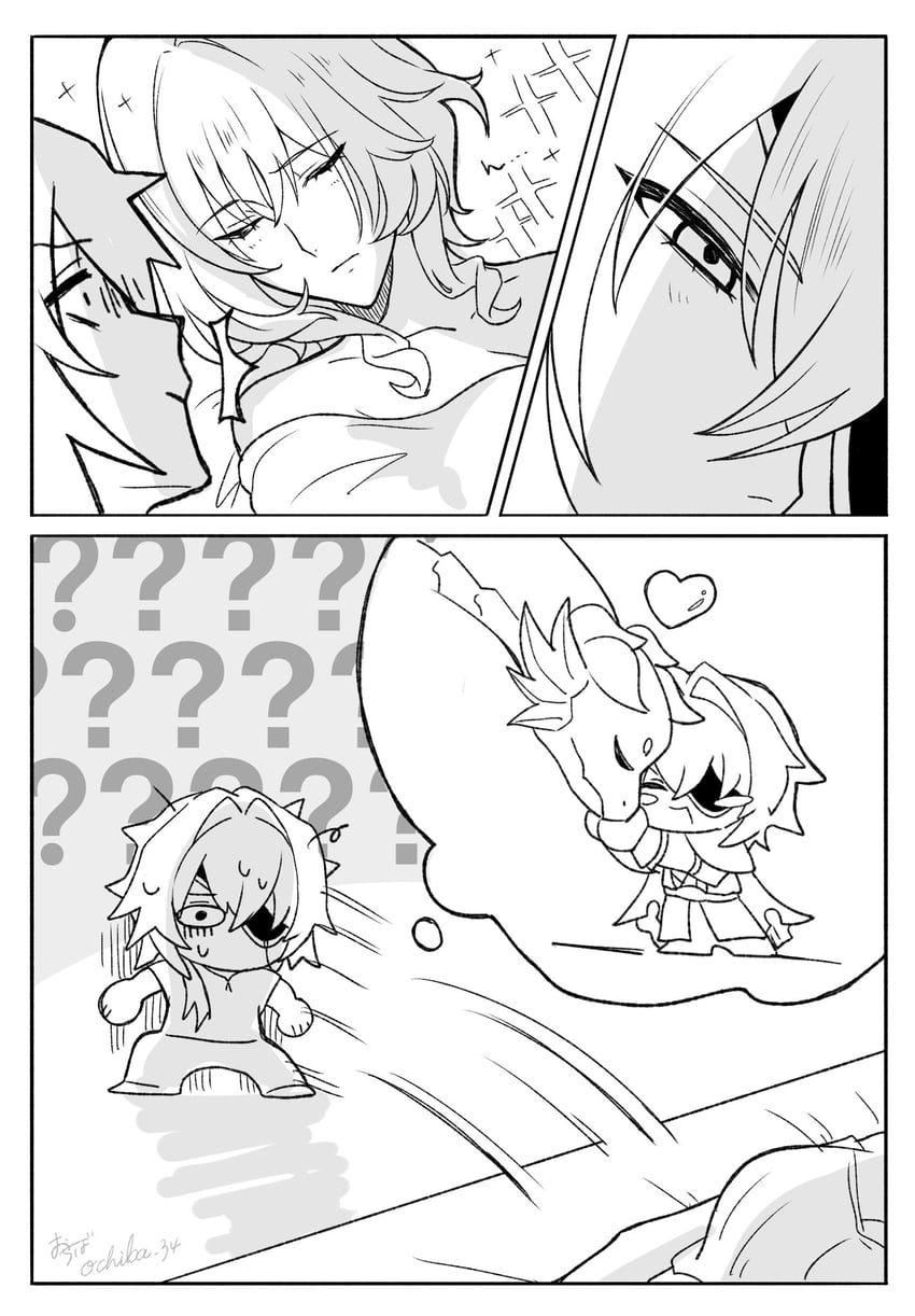 aglaea and anaxa (honkai and 1 more) drawn by ochiba_34