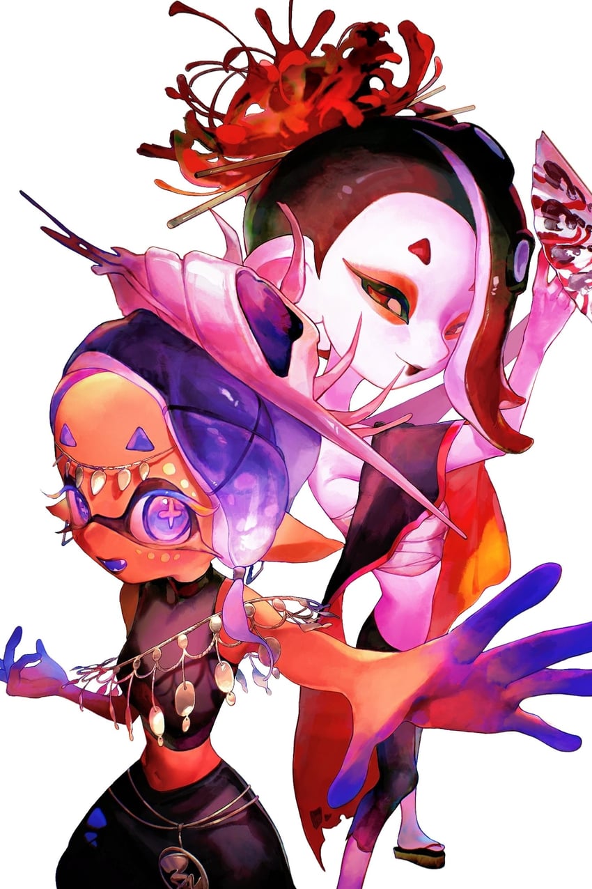 shiver and frye (splatoon and 1 more) drawn by jio022