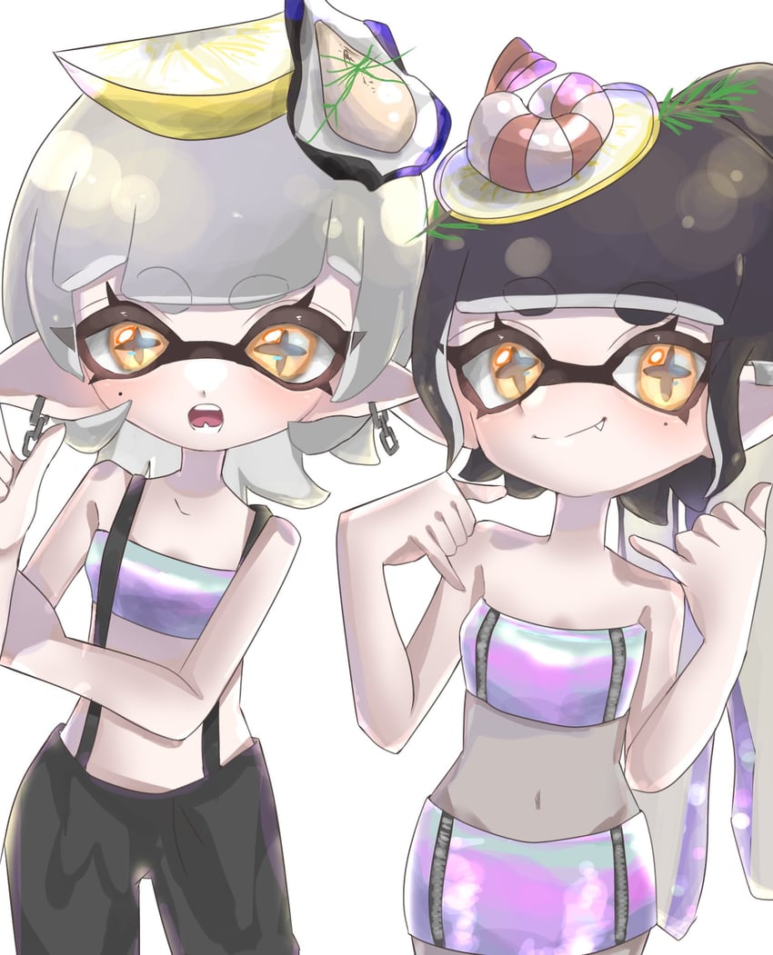 callie and marie (splatoon and 1 more) drawn by smn_cbn