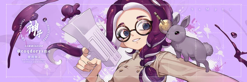 octoling player character and octoling girl (splatoon) drawn by jinkoika