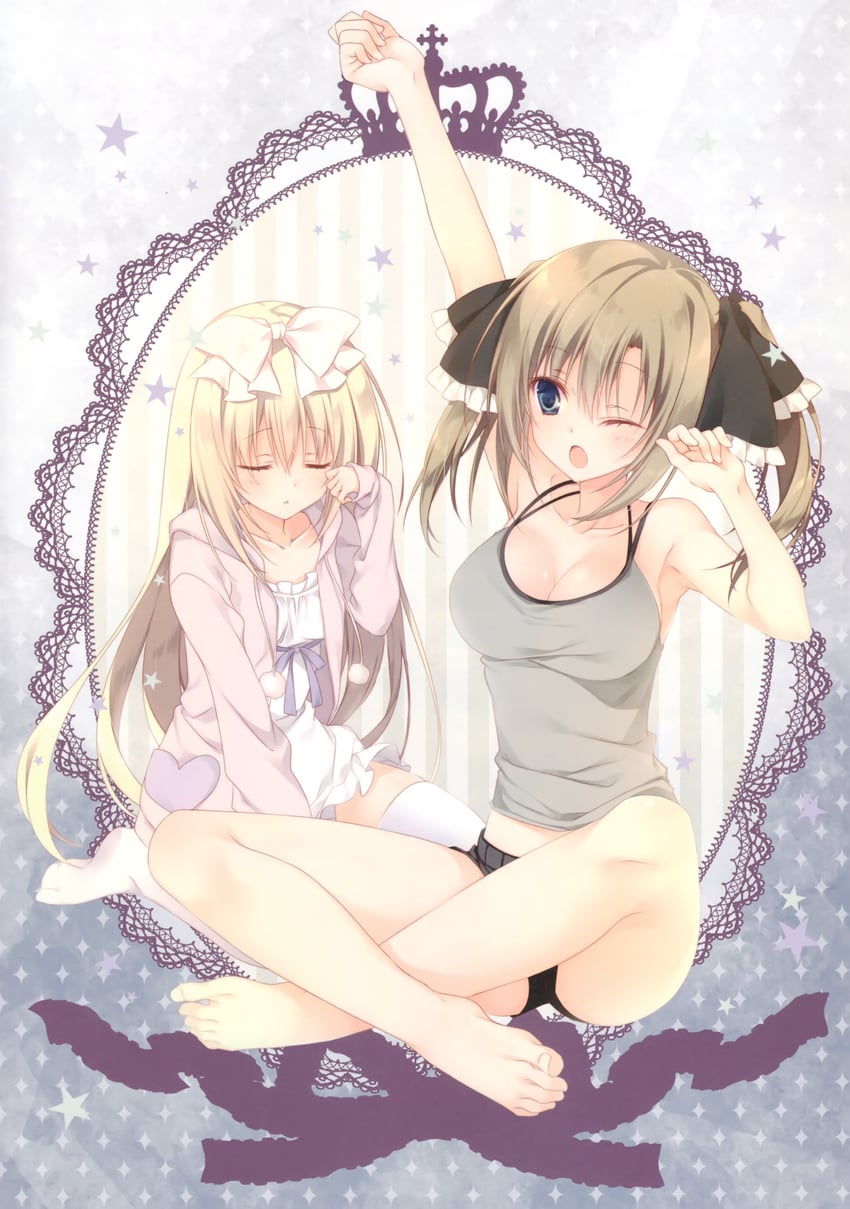 shiina mafuyu and shiina minatsu (seitokai no ichizon) drawn by inugami_kira