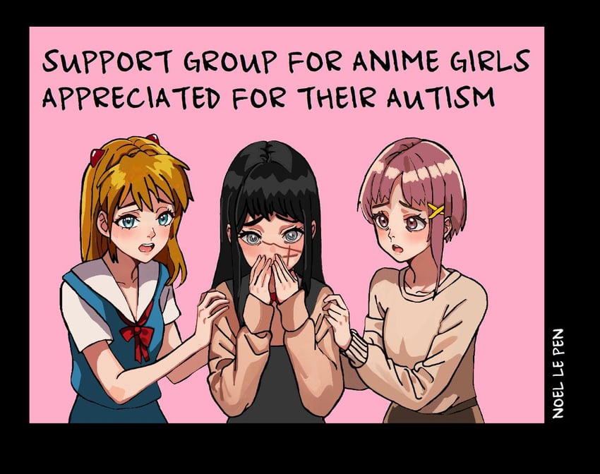 souryuu asuka langley, yoru, and iwakura lain (neon genesis evangelion and 2 more) drawn by noelelepen