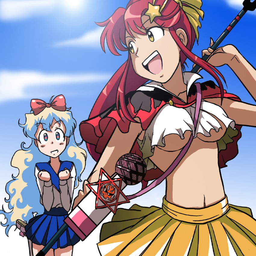 yoko littner and nia teppelin (idolmaster and 2 more) drawn by takaya_n
