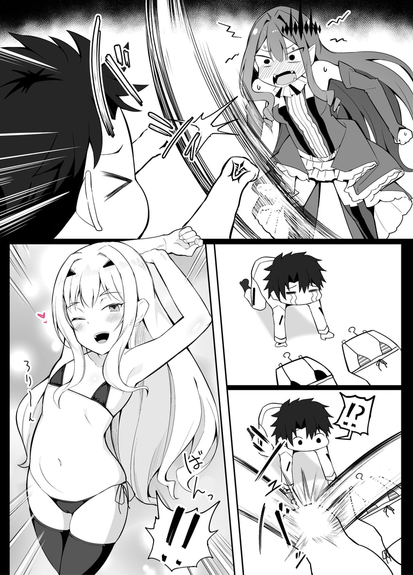 fujimaru ritsuka, baobhan sith, and melusine (fate and 1 more) drawn by korandamu
