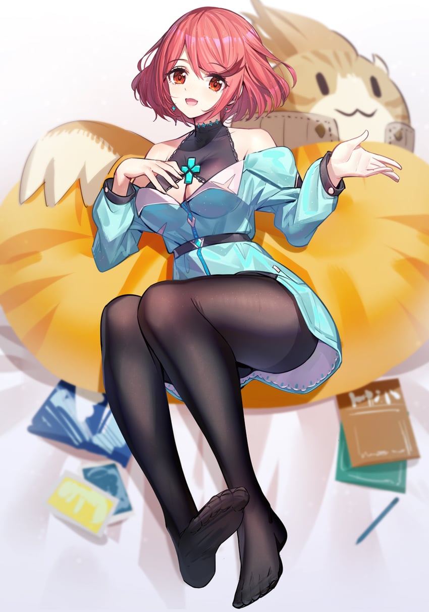 pyra (xenoblade chronicles and 1 more) drawn by ririko_(zhuoyandesailaer)
