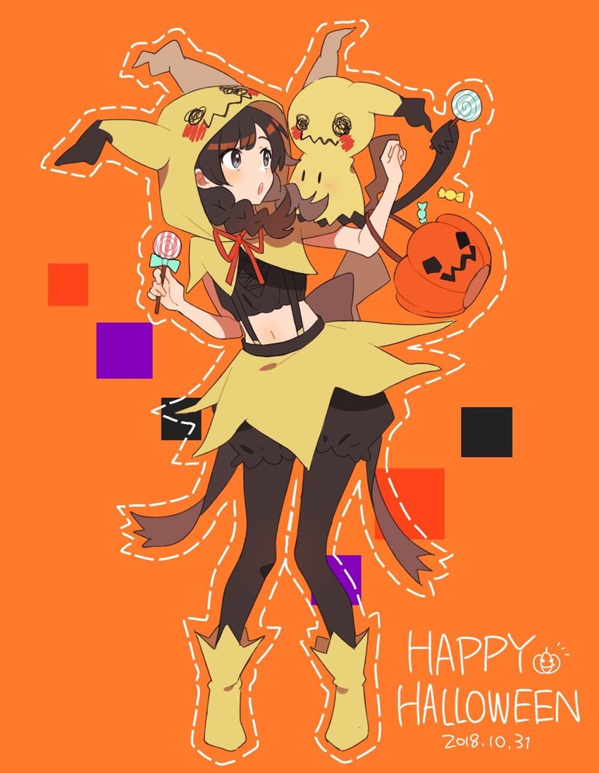 selene and mimikyu (pokemon and 2 more) drawn by unapoppo