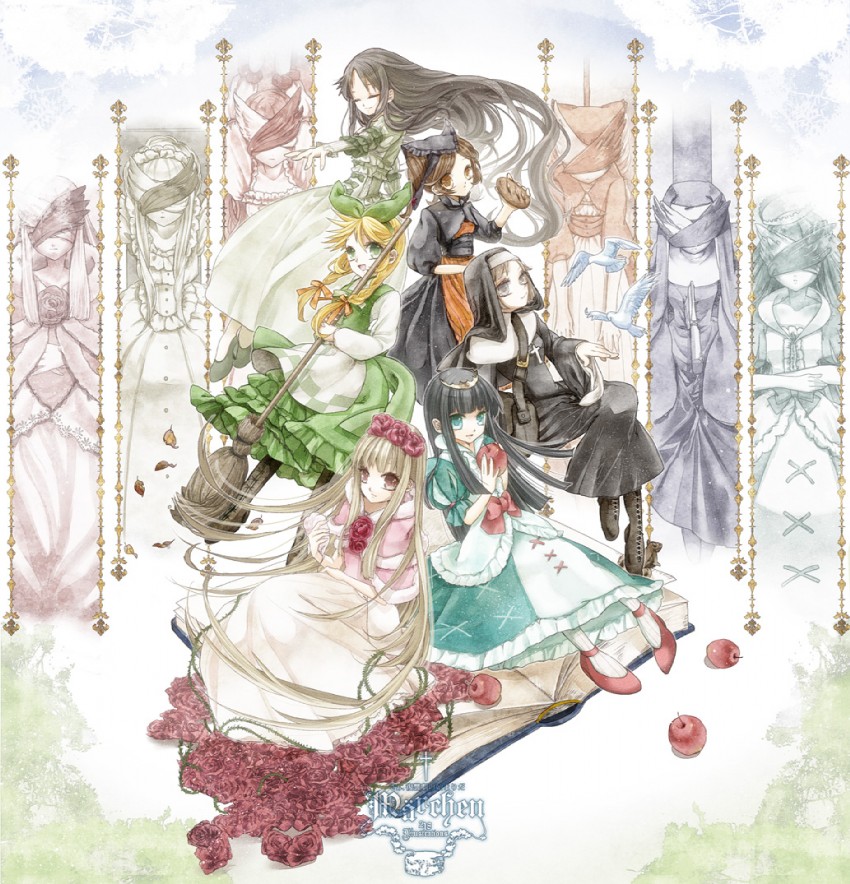 elisabeth von wettin, schneewittchen, dornroeschen, idoko, buranko, and 2 more (sound horizon and 2 more) drawn by 218