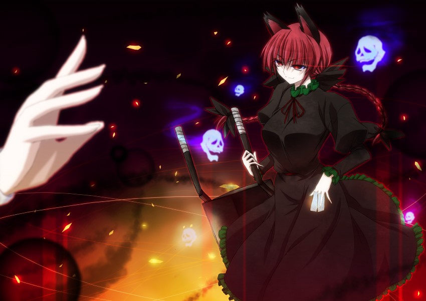 kaenbyou rin (touhou) drawn by hazuki_kasane