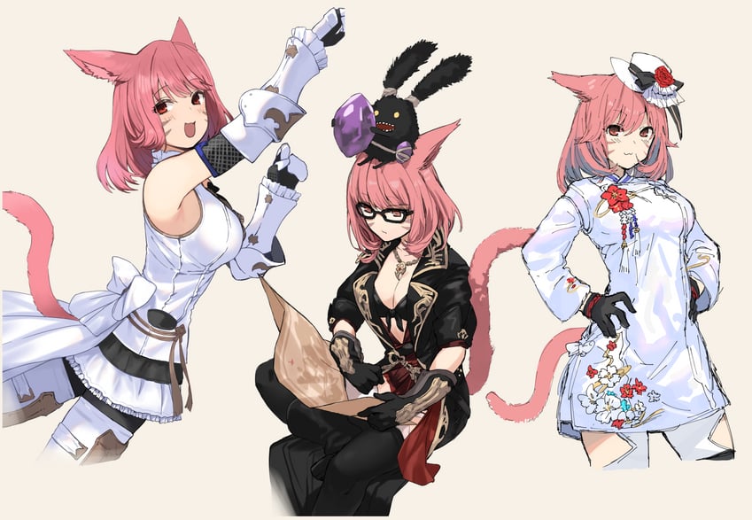 warrior of light and spriggan (original and 2 more) drawn by ganesagi