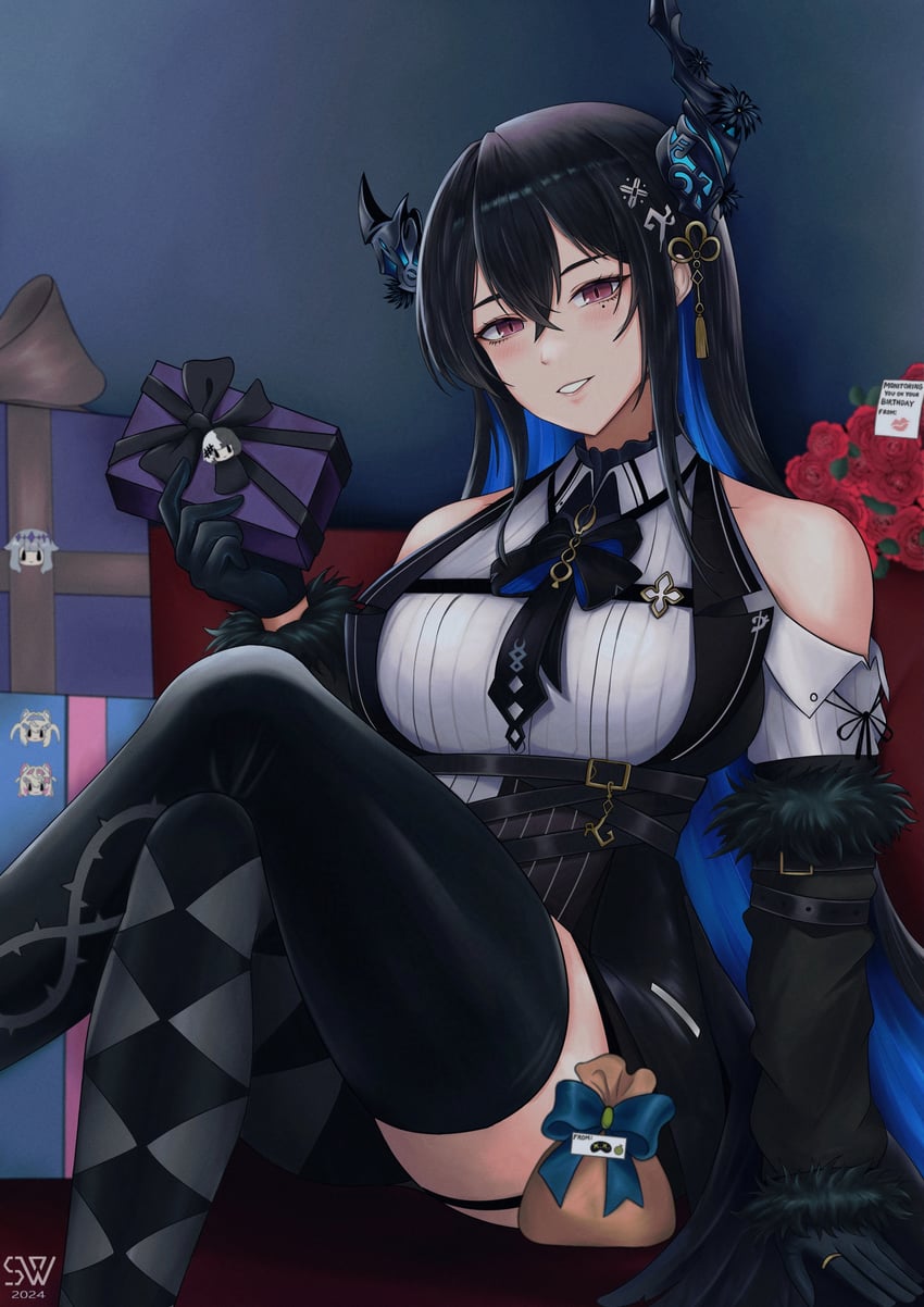 nerissa ravencroft (hololive and 1 more) drawn by shon_(seanwave)