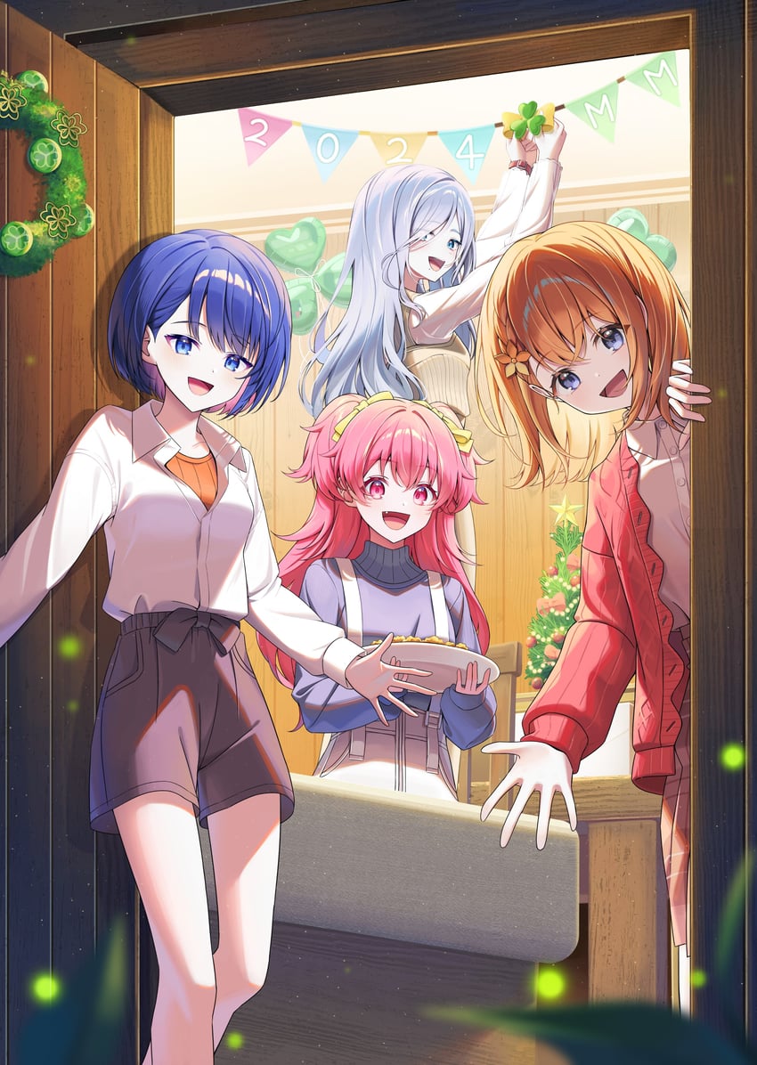 hanasato minori, kiritani haruka, momoi airi, and hinomori shizuku (project sekai) drawn by sora_(men0105)