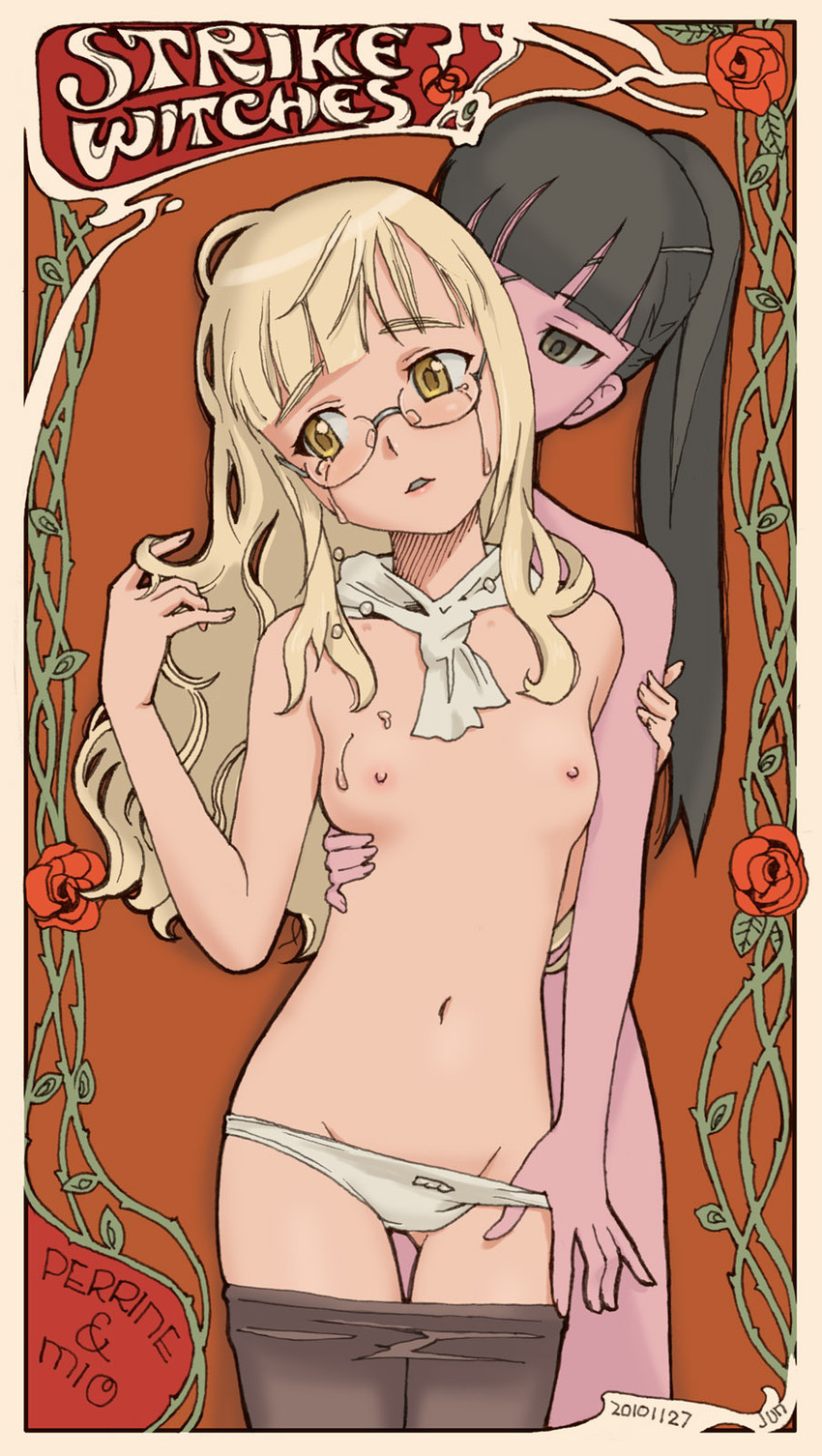 perrine h. clostermann and sakamoto mio (world witches series and 1 more) drawn by jun_(blue)