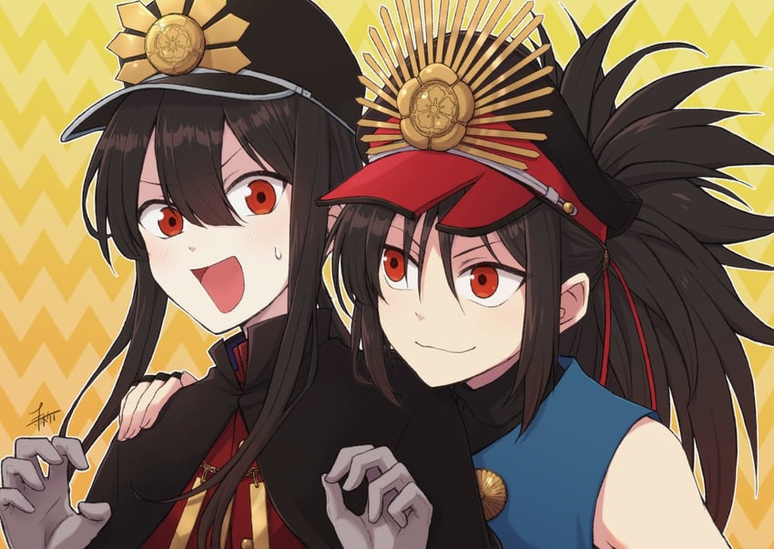 oda nobunaga, oda nobukatsu, and oda kippoushi (fate and 1 more) drawn by teramoto_kei