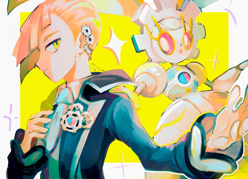gladion and magearna (pokemon and 1 more) drawn by aka012060