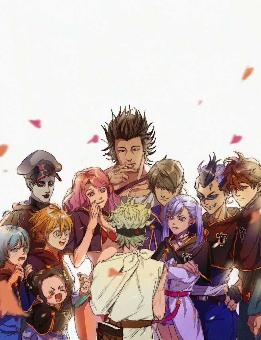 noelle silva, asta, yami sukehiro, vanessa enoteca, luck voltia, and 6 more (black clover) drawn by caosishao