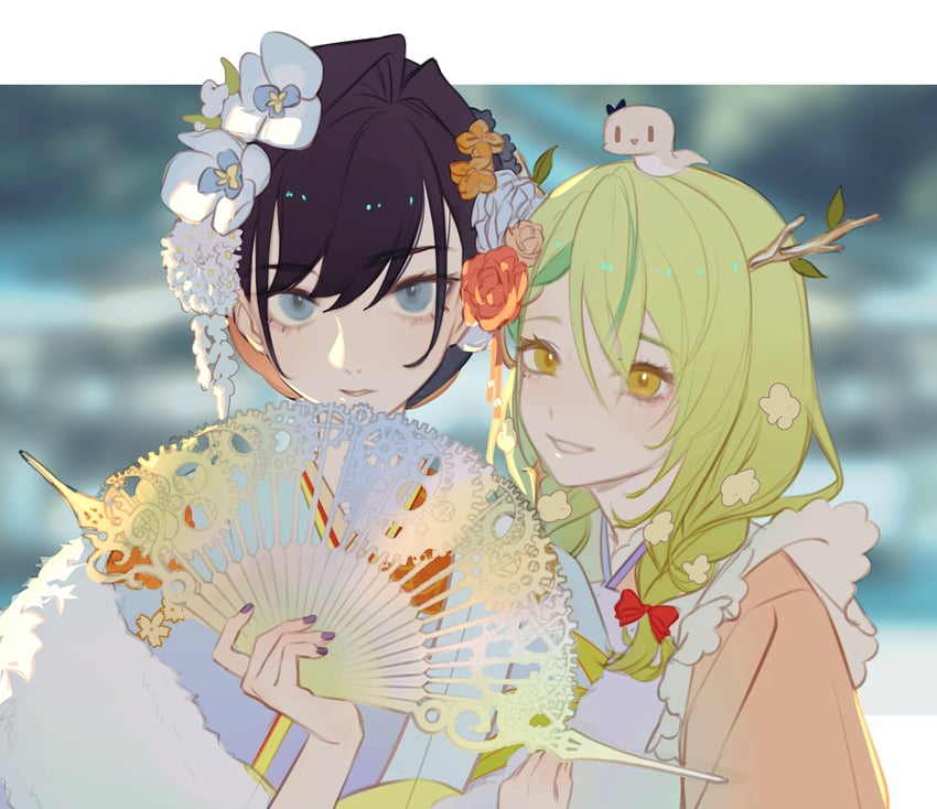 ouro kronii, ceres fauna, and boros (hololive and 1 more) drawn by ryuko_lee