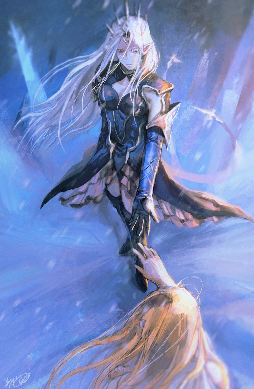 ryne waters and ysayle dangoulain (final fantasy and 1 more) drawn by mallius