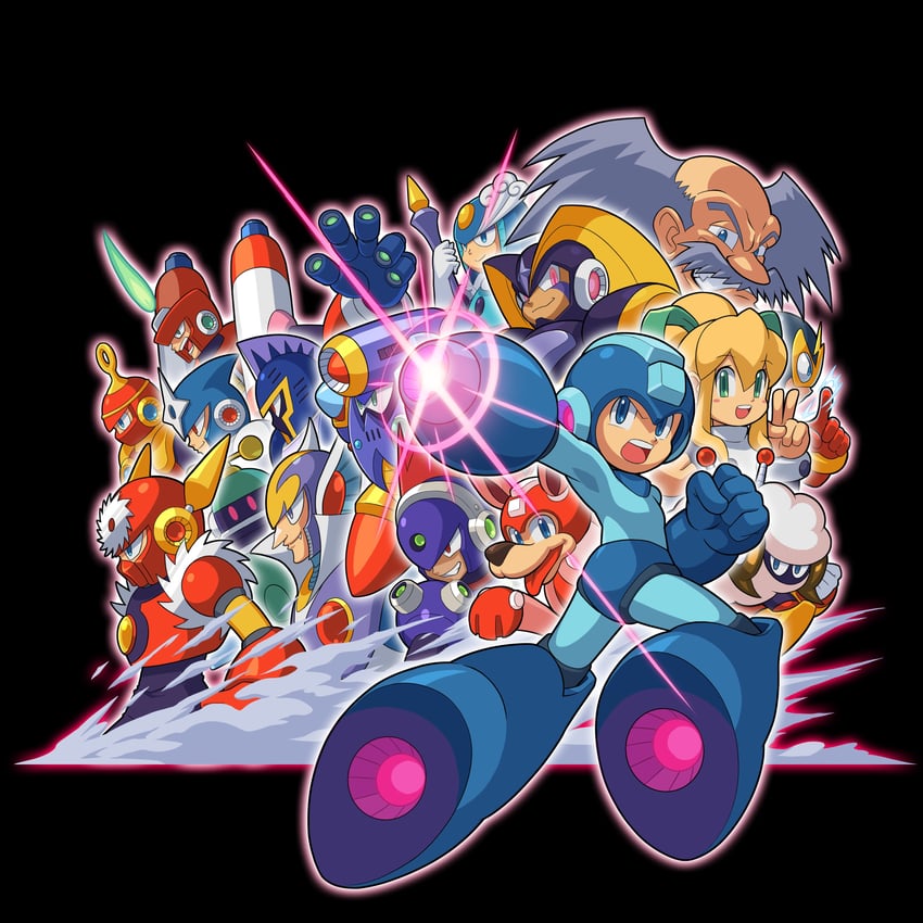 roll, mega man, bass, rush, dr. wily, and 10 more (mega man and 12 more) drawn by hi-go!