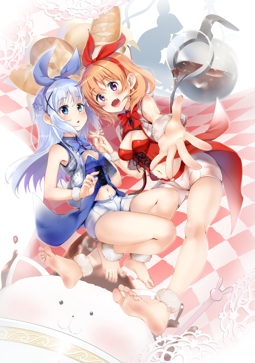 kafuu chino, hoto cocoa, and tippy (gochuumon wa usagi desu ka?) drawn by casino_(casinoep)