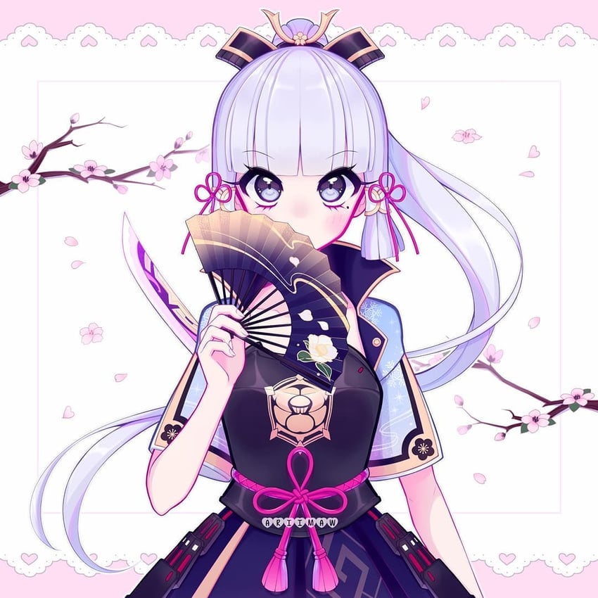 kamisato ayaka (genshin impact) drawn by ariimaw