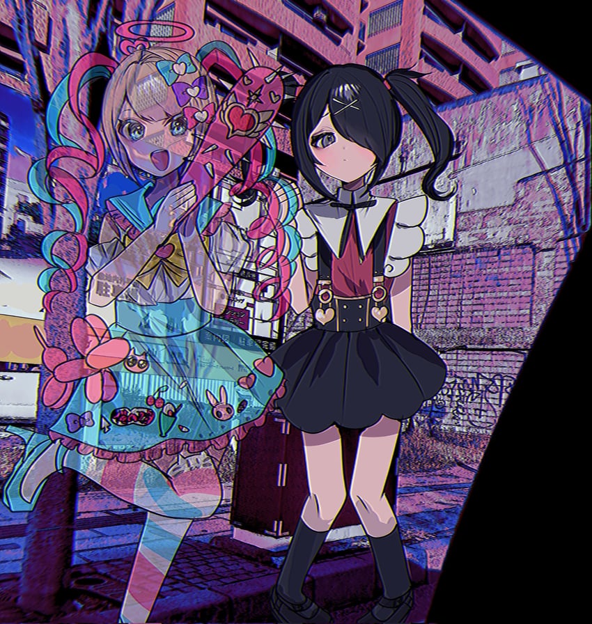 chouzetsusaikawa tenshi-chan and ame-chan (needy girl overdose) drawn by momae_mac