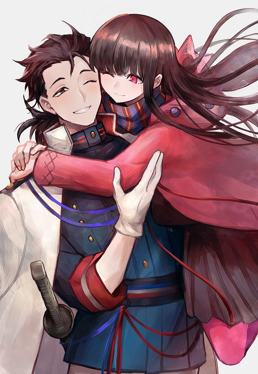 oryou and sakamoto ryouma (fate and 1 more) drawn by honi_(ohohoni)