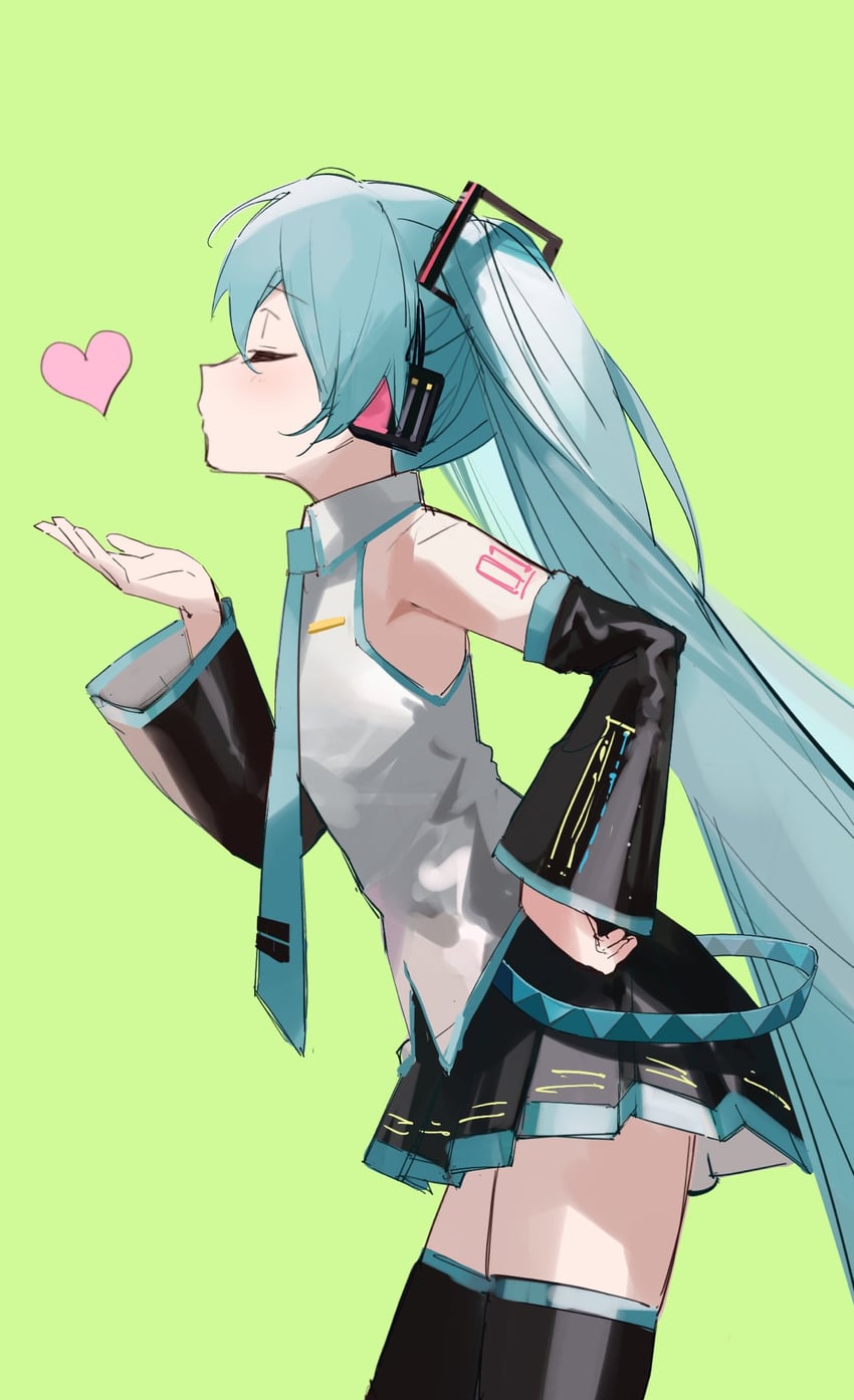 hatsune miku (vocaloid and 1 more) drawn by rakugaki_ningen