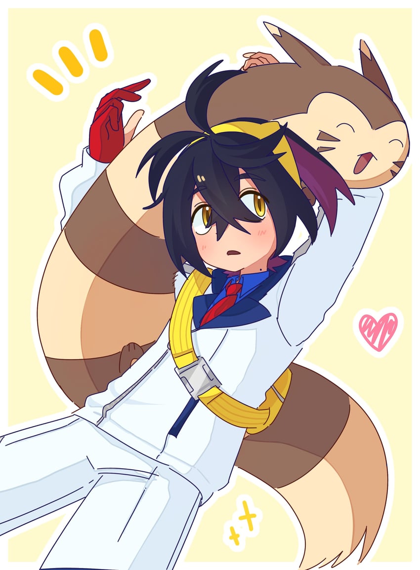 kieran and furret (pokemon and 1 more) drawn by ssyrgxb