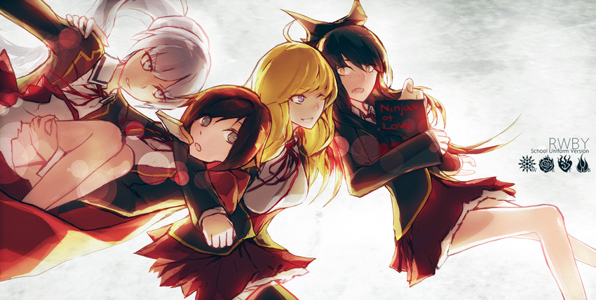 ruby rose, weiss schnee, yang xiao long, and blake belladonna (rwby) drawn by lowlight_kirilenko